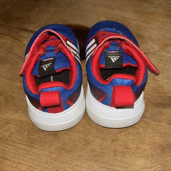 ADIDAS X MARVEL FORTARUN 2.0 SPIDER-MAN CLOUDFOAM SHOES Size 5 - Picture 4 of 11